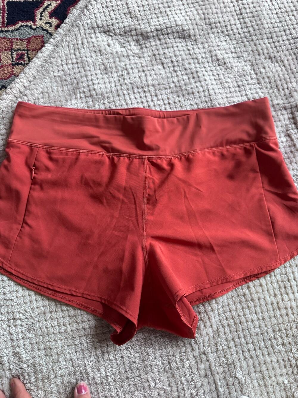 Title Nine Womens Running Shorts 2.5 Inseam Athletic sz m Orange